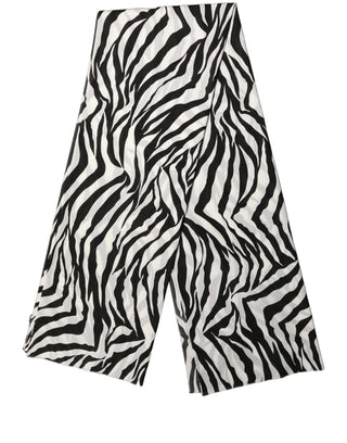 Black White Zebra Cotton Lace Stole Scarf