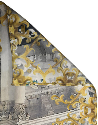 Multicolor Printed Silk Square Foulard Scarf