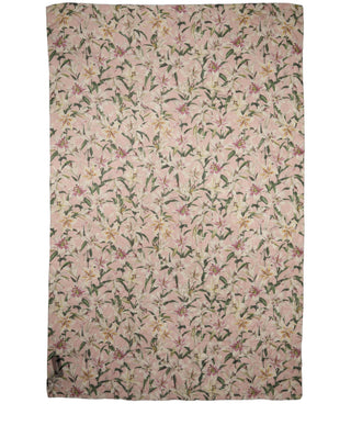 Pink Silk Floral Chiffon Long Stole Scarf