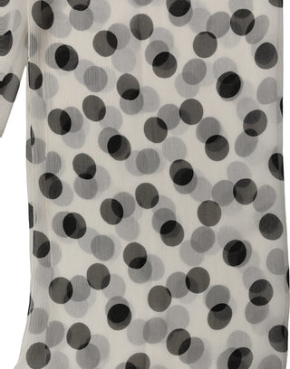 White Black Polka Dot Shawl Stole Scarf