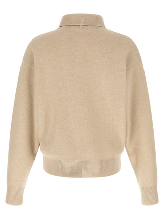 Beige Merino Wool Cardigan
