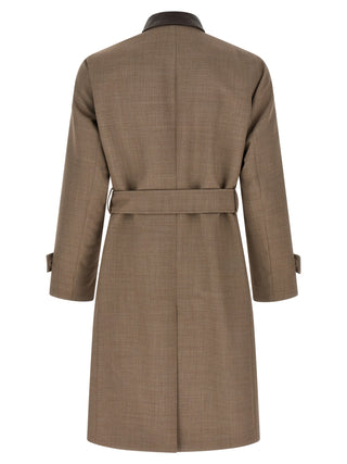 Beige Virgin Wool Coat