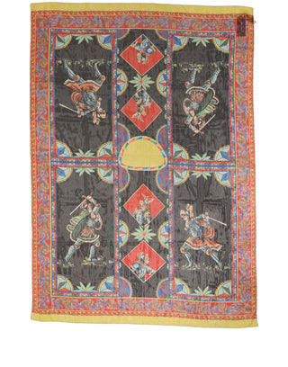 Multicolor Silk Printed Shawl Stole Scarf