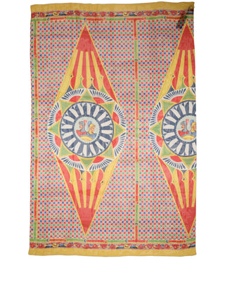 Multicolor Silk Carretto Print Stole Scarf
