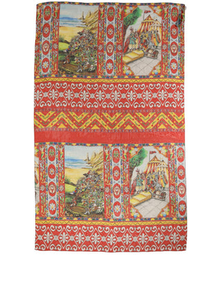 Multicolor Silk Printed Shawl Stole Scarf