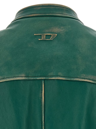 Bicolor Lamb Leather Leather Jacket