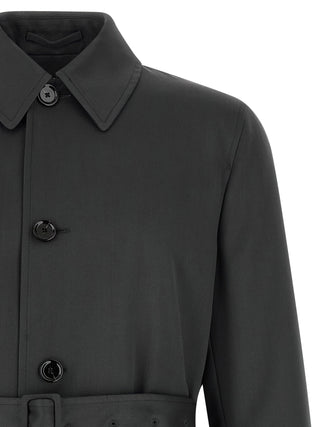 Gray Virgin Wool Coat