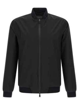 Black Polyester Bomber