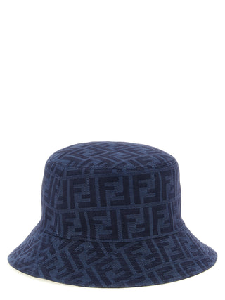 Blue Cotton Bucket Hat