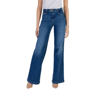 Blue Cotton Bootcut Jeans