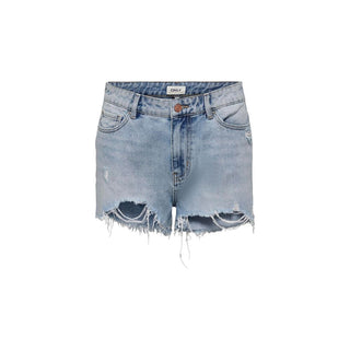 Light Blue Cotton Shorts