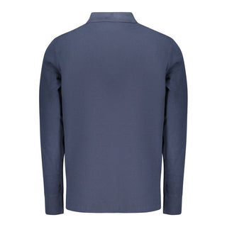 Blue Cotton Men's Polo Shirt