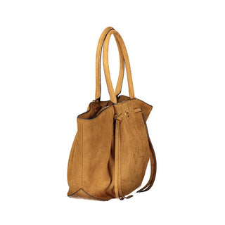 Brown Polyester Handbag