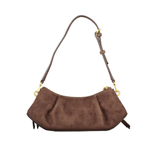 Brown Polyester Handbag