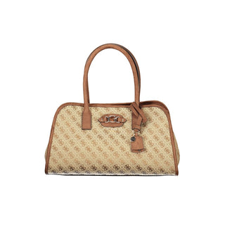 Beige Polyester Handbag