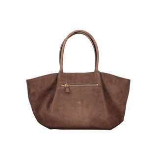 Brown Polyester Handbag