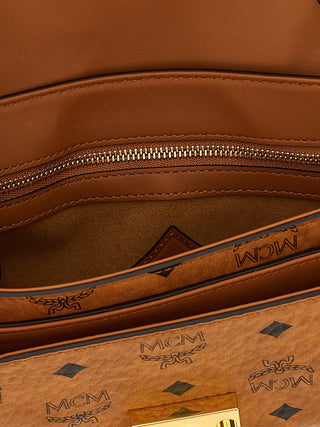 Brown Polyethylene Crossbody Bag