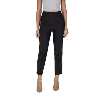 Black Recycled Polyester Casual Pants