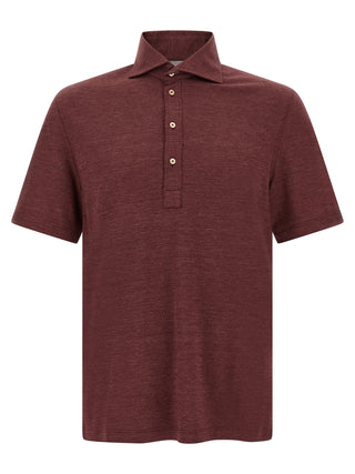 Bordeaux Virgin Wool Polo Shirt