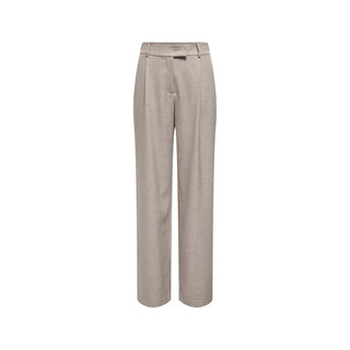 Beige Polyester Dress Pants