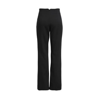 Black Recycled Polyester Flared Pants