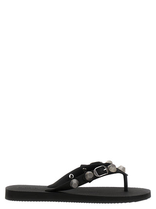 Black Rubber Slides