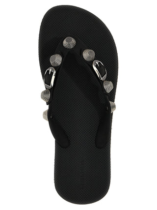 Black Rubber Slides