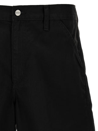 Black Polyester Bermuda Shorts
