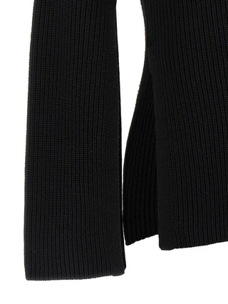 Black Wool Cardigan