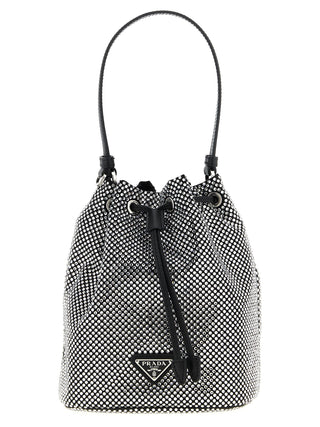 Gray Viscose Handbag