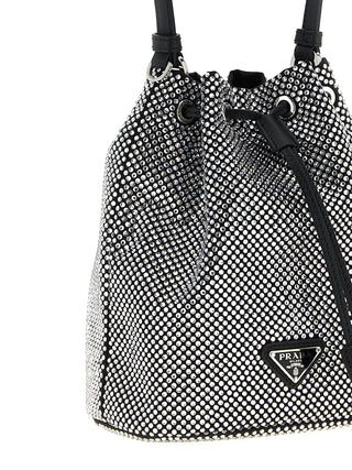 Gray Viscose Handbag