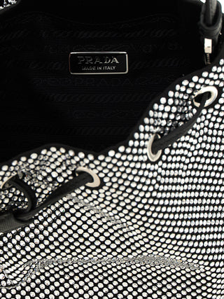 Gray Viscose Handbag