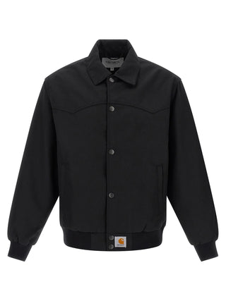 Black Polyester Bomber