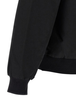 Black Polyester Bomber