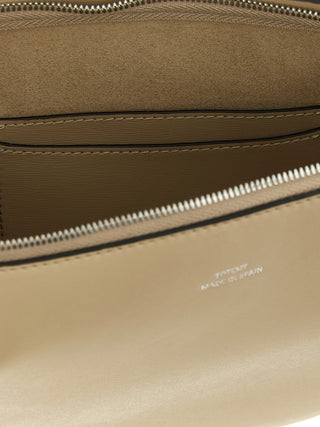 Beige Leather Shoulder Bag