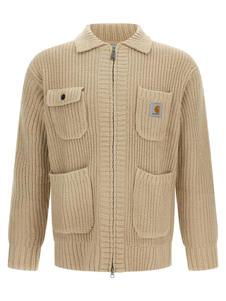 Beige Acetate Cardigan