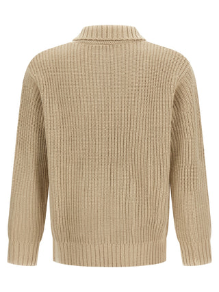 Beige Acetate Cardigan