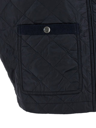 Blue Recycled Polyamide Sleeveless Jacket