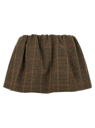 Brown Virgin Wool Long Skirt