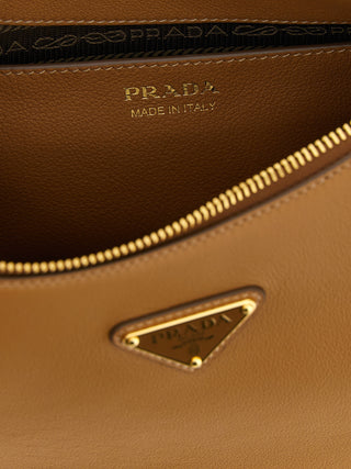 Brown Calfskin Shoulder Bag