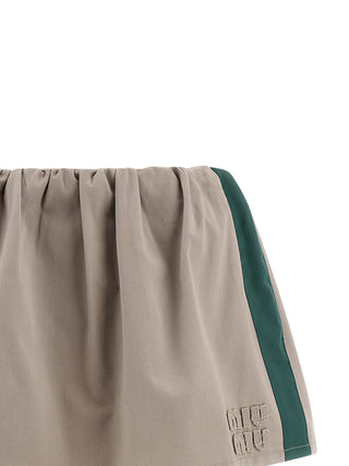 Gray Cotton Long Skirt