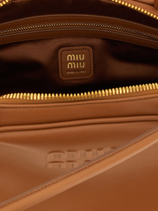 Brown Calfskin Shoulder Bag