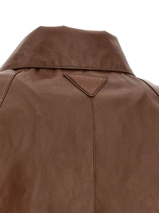Brown Calfskin Leather Jacket