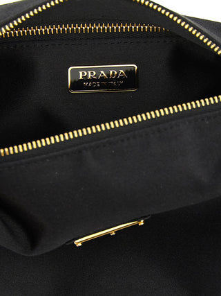 Black Viscose Shoulder Bag