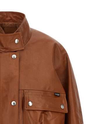 Brown Calfskin Leather Jacket