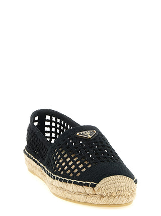 Black Cotton Espadrilles