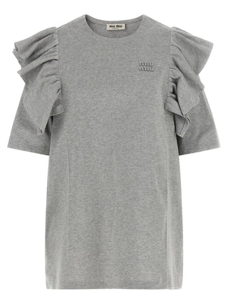 Gray Cotton Short Dress