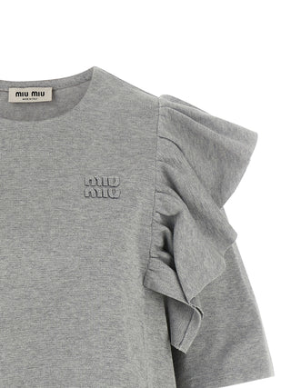 Gray Cotton Short Dress