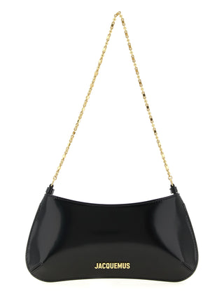 Black Calfskin Shoulder Bag
