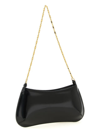 Black Calfskin Shoulder Bag